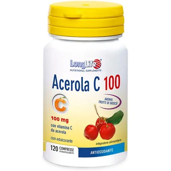 longlife acerola c100 frutti di bosco integratore difese immunitarie 120 compresse