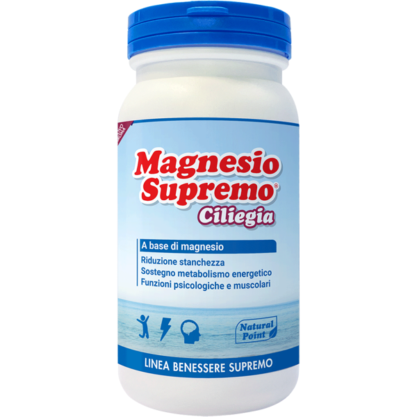 natural point magnesio supremo polvere gusto ciliegia 150g