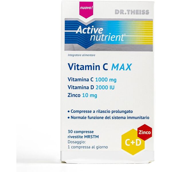 active nutrient vitamin c max integratore di vitamina c 30 compresse