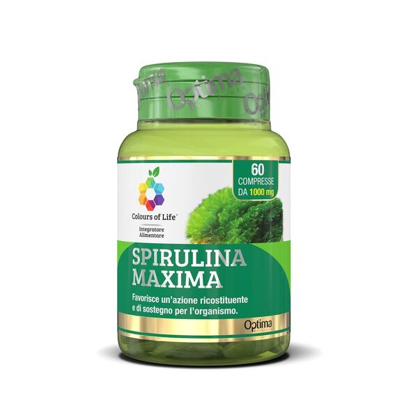 colours of life spirulina integratore tonico 60 compresse