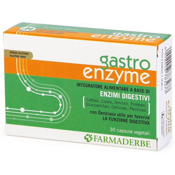 farmaderbe gastro enzyme integratore funzione digestiva 30 capsule vegetali