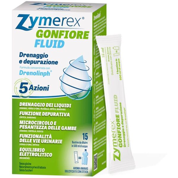 zymerex gonfiore fluid integratore drenante 15 bustine