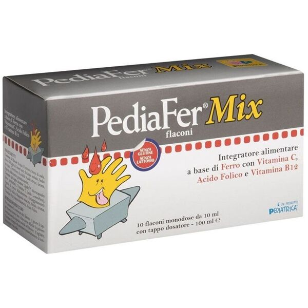 pediatrica pediafer mix integratore ferro e vitamina c bambini 10 flaconcini