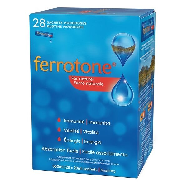 schwabe pharma italia srl ferrotone integratore di ferro 28 bustine