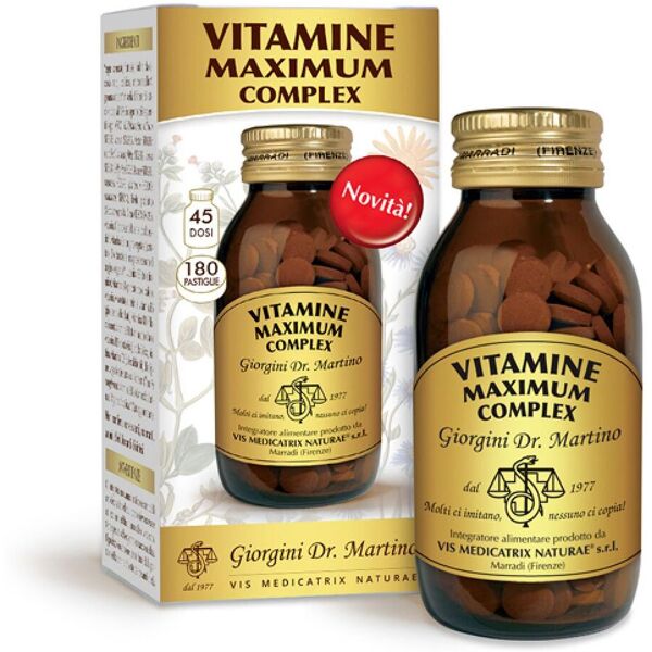 giorgini vitamine maximum complex  integratore multivitaminico 180 pastiglie