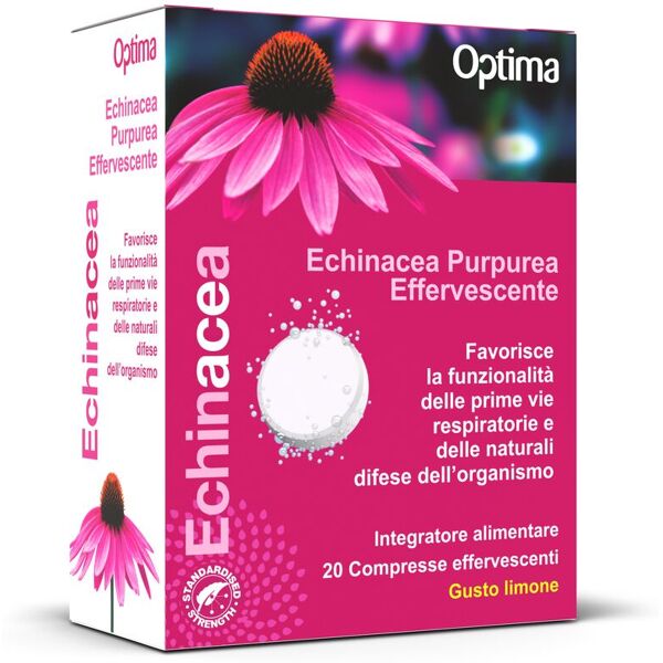 optima echinacea purpurea effervescente integratore vie respiratorie gusto limone 20 compresse