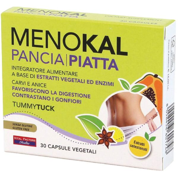 vital factors menokal pancia piatta tummy tuck integratore contro gonfiore 30 capsule