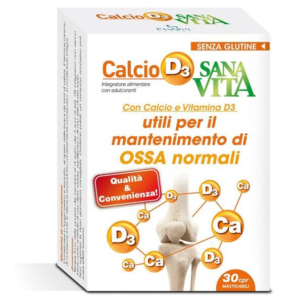 sanavita calcio vitamina d3 integratore ossa 30 compresse