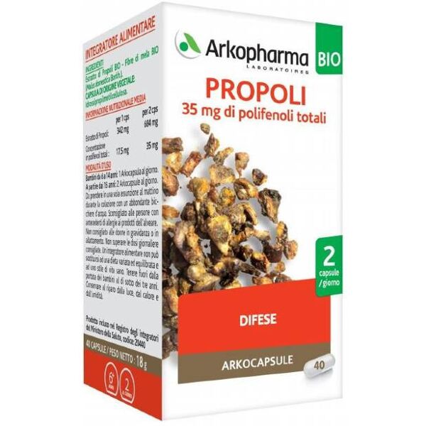 arkofarm arkopharma propoli bio integratore difese 40 arkocapsule