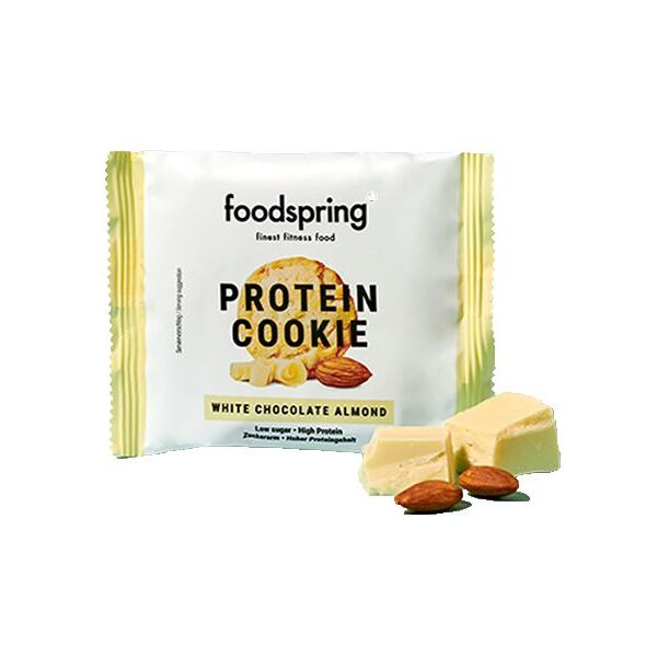 foodspring protein cookie cioccolato bianco e mandorle 50g