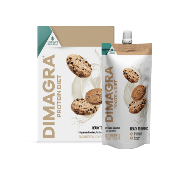 promopharma dimagra protein diet biscotto integratore alimentare 7 pouch 220g