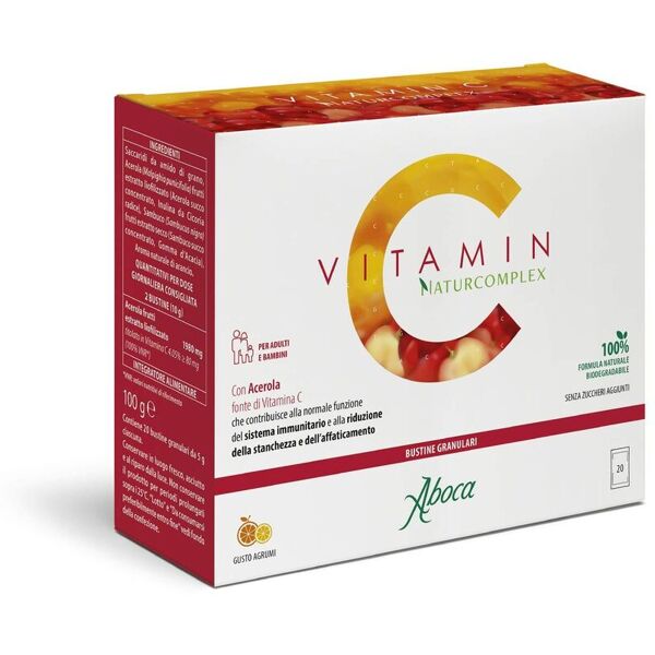 aboca vitamin c naturcomplex integratore stanchezza 20 bustine