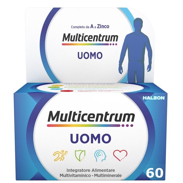 multicentrum uomo integratore alimentare multivitaminico vitamina b d3 a calcio magnesio 60 compresse