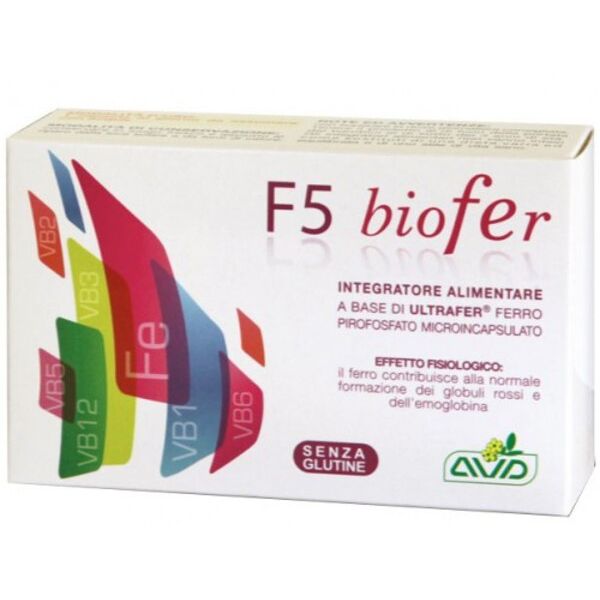 a.v.d. reform srl f5 biofer integratore ferro 30 capsule