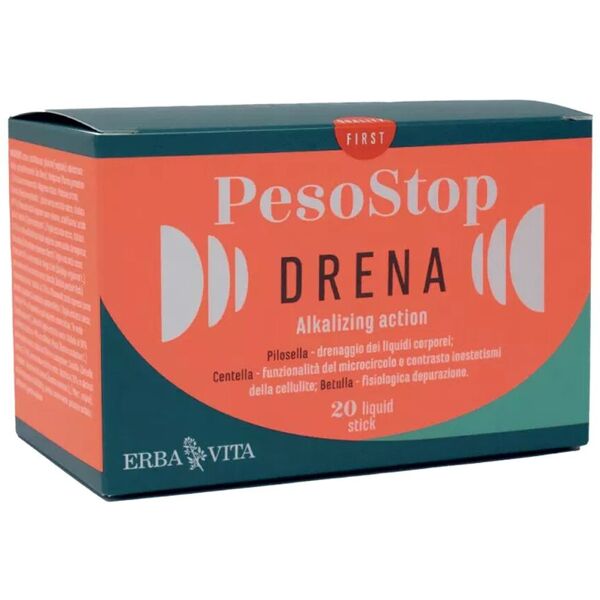 erba vita peso stop drena integratore drenante 20 stick