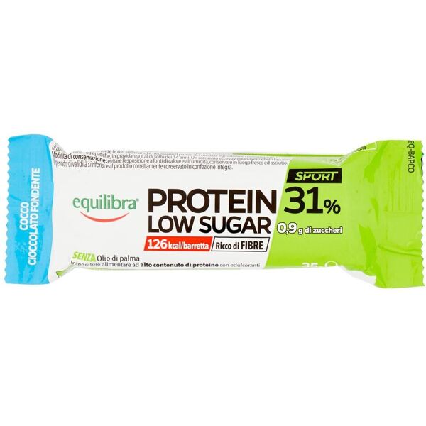 equilibra protein 31% low sugar cocco e cioccolato fondente 35g