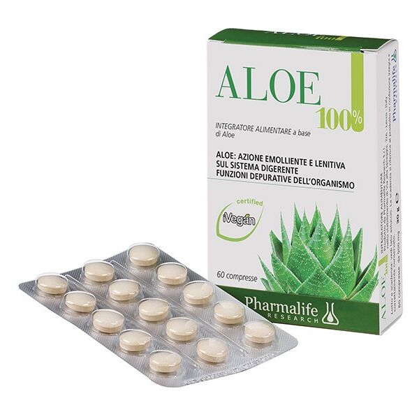 pharmalife research aloe 100% integratore depurativo 60 compresse