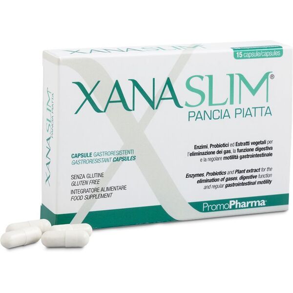 promopharma xanaslim pancia piatta integratore digestione 15 capsule