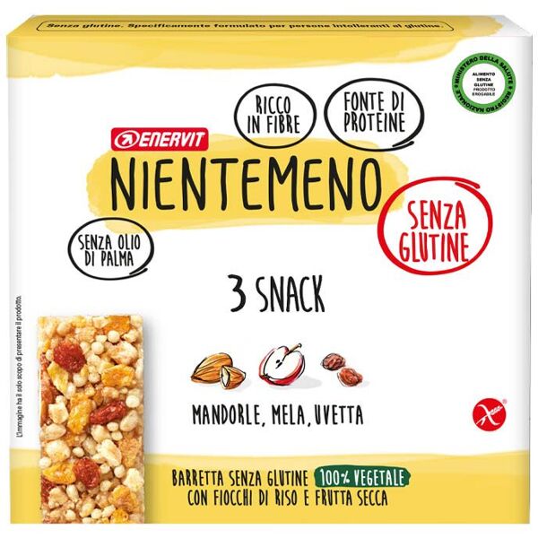 enervit nientemeno snack barretta proteica mandorla mela uvetta 3x21g