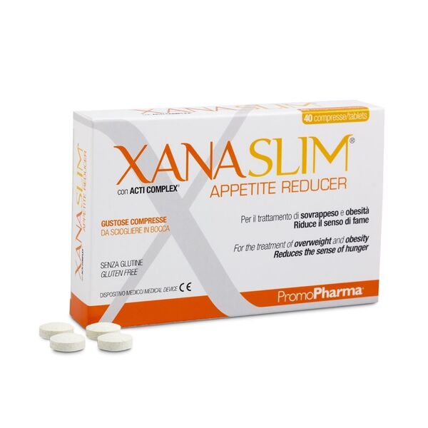 promopharma xanaslim appetite reducer integratore controllo della fame 40 compresse
