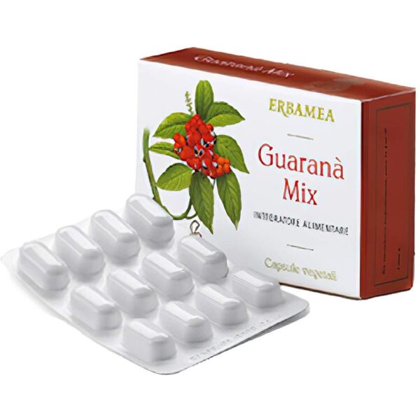 erbamea guaranà mix integratore tonico 24 capsule vegetale