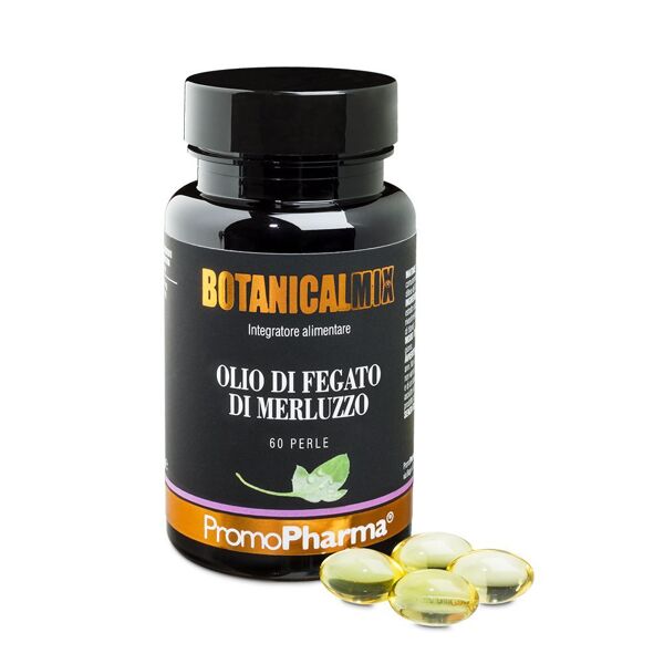 promopharma botanical mix olio di fegato di merluzzo integratore omega 3 60 perle