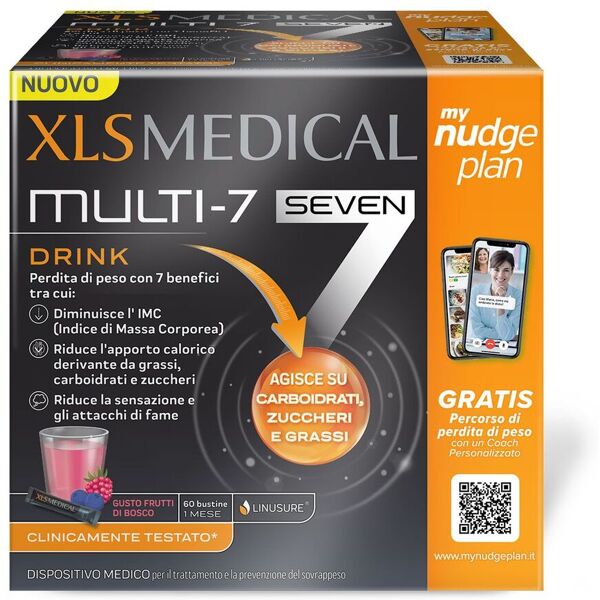 xls medical multi-7 drink frutti di bosco 60 bustine