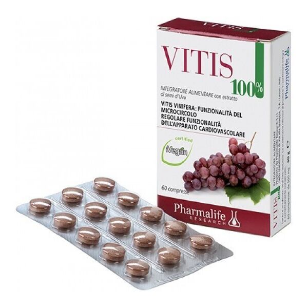 pharmalife research vitis 100% integratore benessere gambe 60 compresse