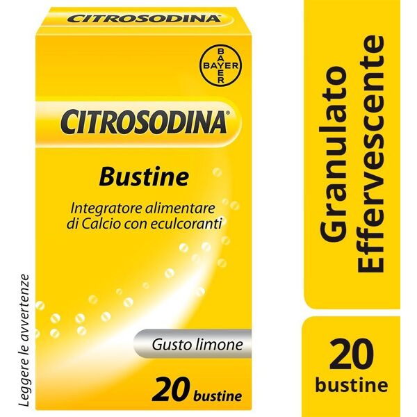 citrosodina effervescente integratore alimentare digestivo con calcio al limone 20 bustine