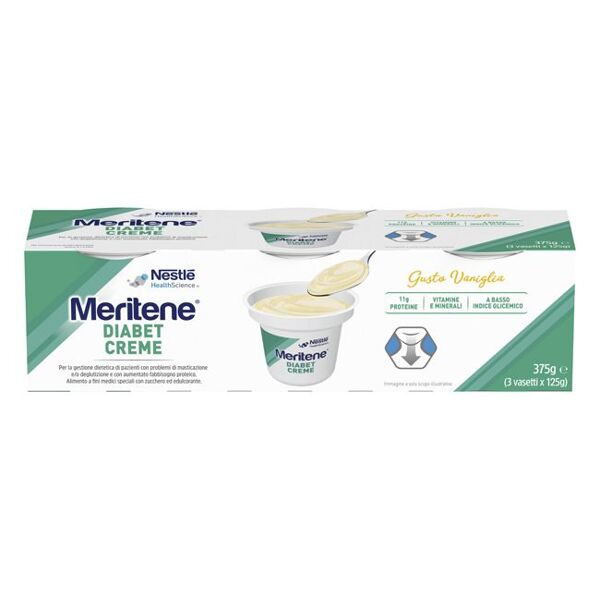 meritene diabet creme vaniglia 3x125g