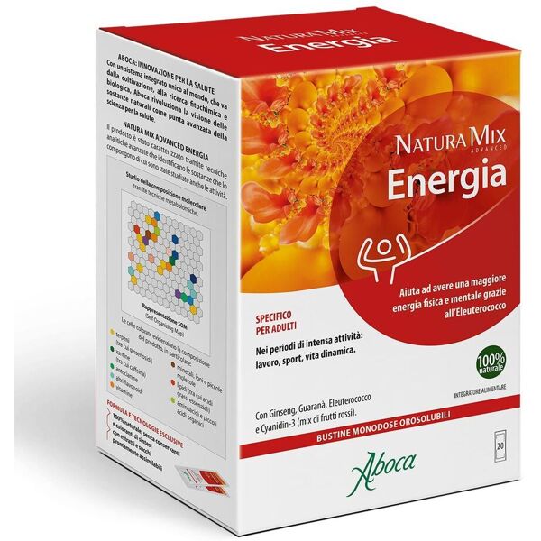 aboca natura mix advanced energia integratore energizzante 20 bustine