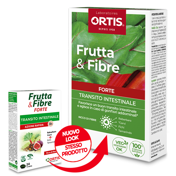 frutta&fibre frutta e fibre forte azione rapida integratore intestino 24 compresse