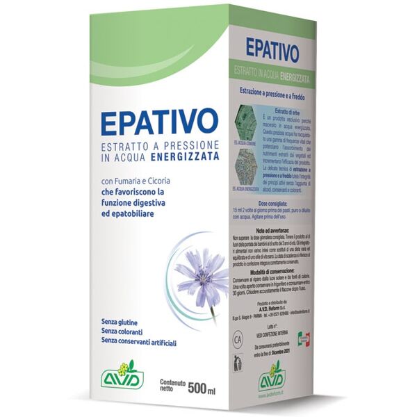 a.v.d. reform srl epativo estratto pressione acqua energizzata integratore 500ml