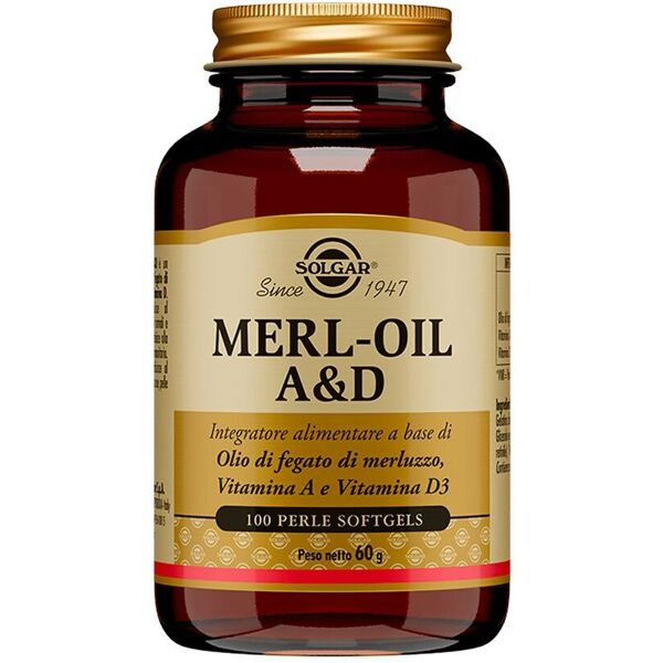 solgar merl oil a e d integratore difese immunitarie 100 perle