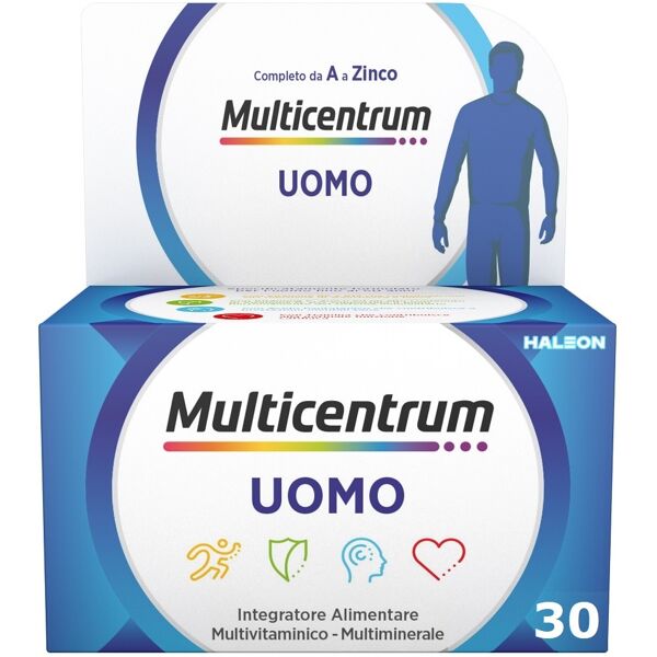 multicentrum uomo integratore alimentare multivitaminico vitamina b d3 a calcio magnesio 30 compresse