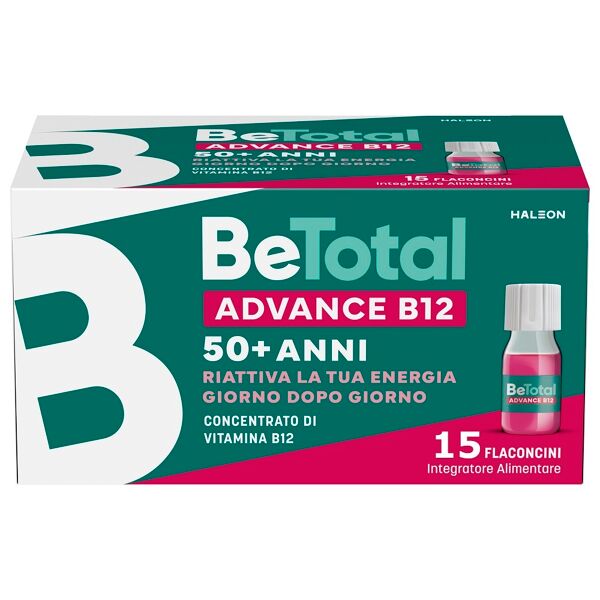 be-total advance b12 integratore alimentare vitamina b12 vitamina b zinco 15 flaconcini