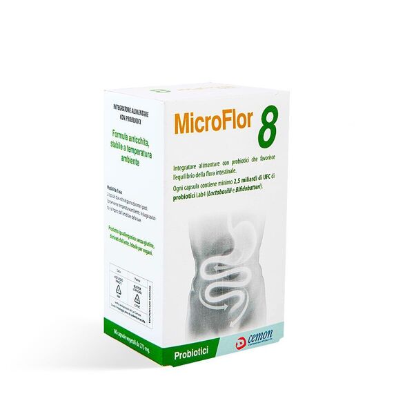 cemon microflor 8 integratore probiotici 60 capsule