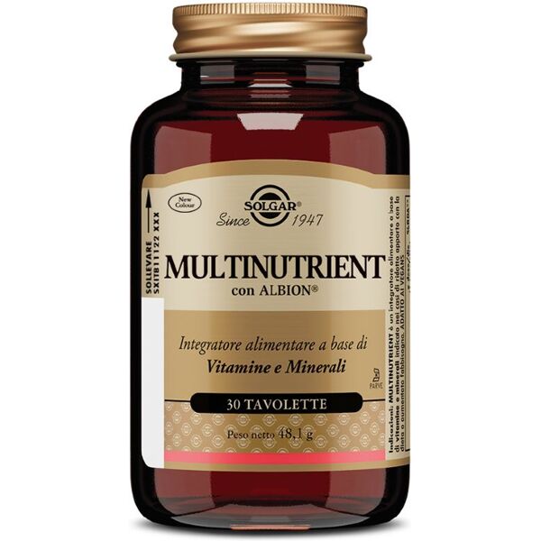 solgar multinutrient con albion integratore vitamine e minerali 30 tavolette