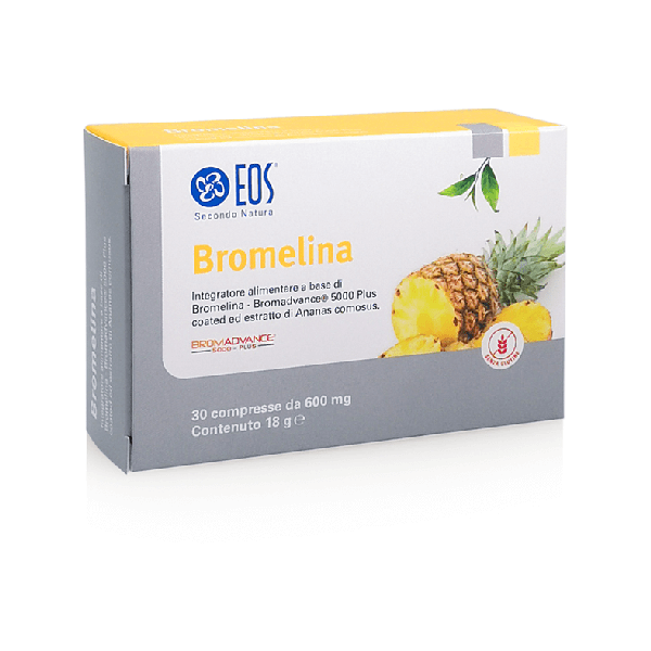 eos bromelina 600mg integratore estratto ananas 30 compresse