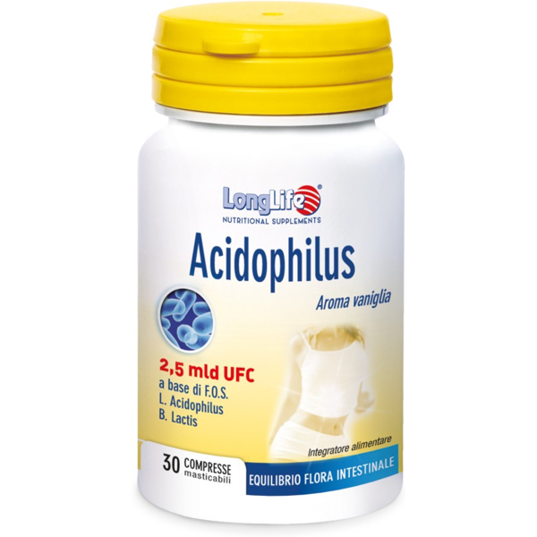 longlife acidophilus 30 tavolette masticabili