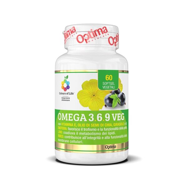 colours of life omega 3 6 9 veg integratore pelle 60 soft gel vegetali
