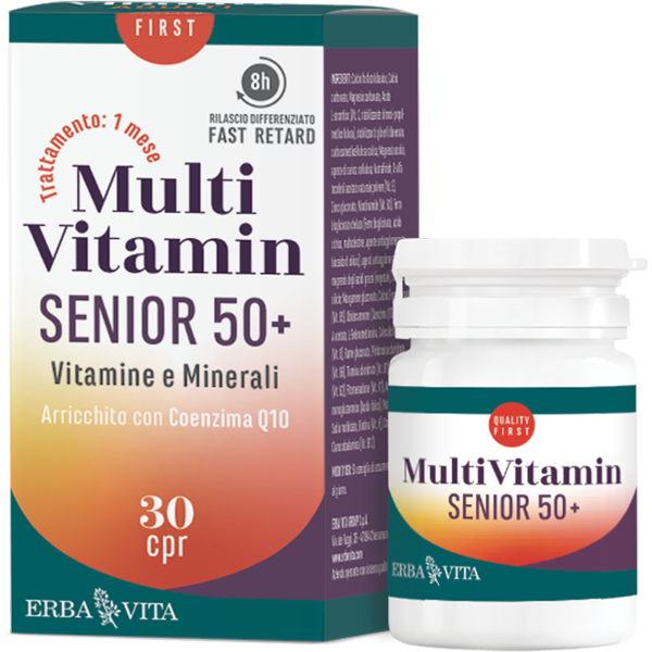 erba vita multi vitamin senior 50+ integratore multivitaminico 30 compresse