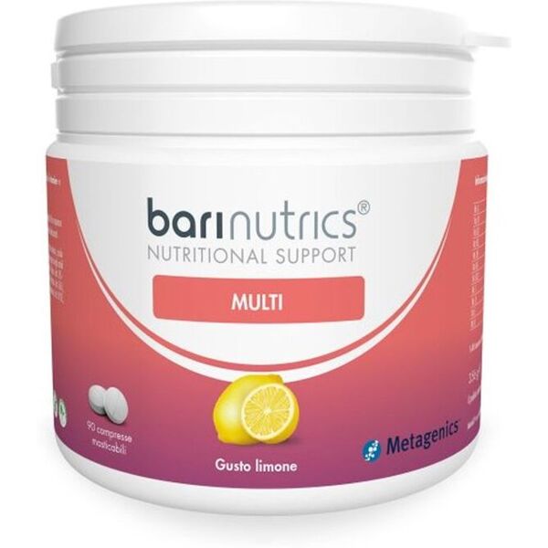 metagenics barinutrics multi limone integratore vitamine e minerali 90 compresse masticabili