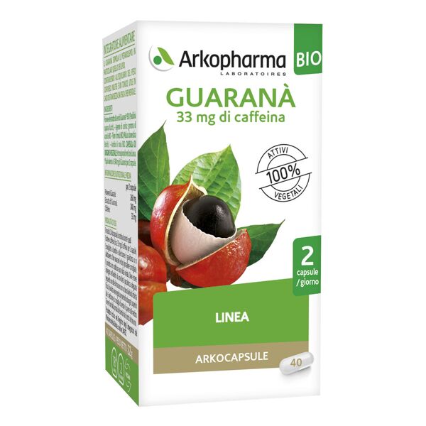 arkofarm arkopharma guaranà bio integratore linea 40 arkocapsule