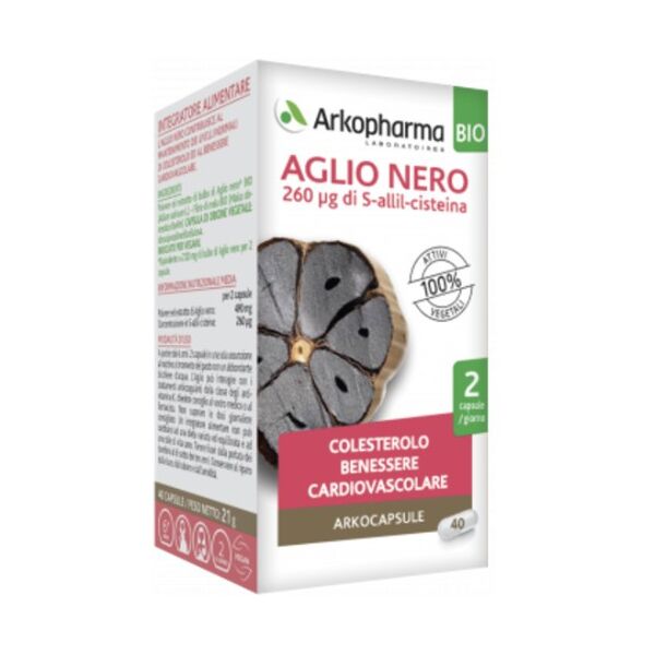 arkofarm arkopharma aglio nero bio integratore colesterolo 40 capsule