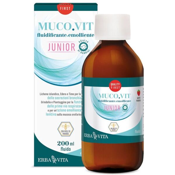 erba vita mucovit junior fluido fluidificante emolliente bambini 200ml