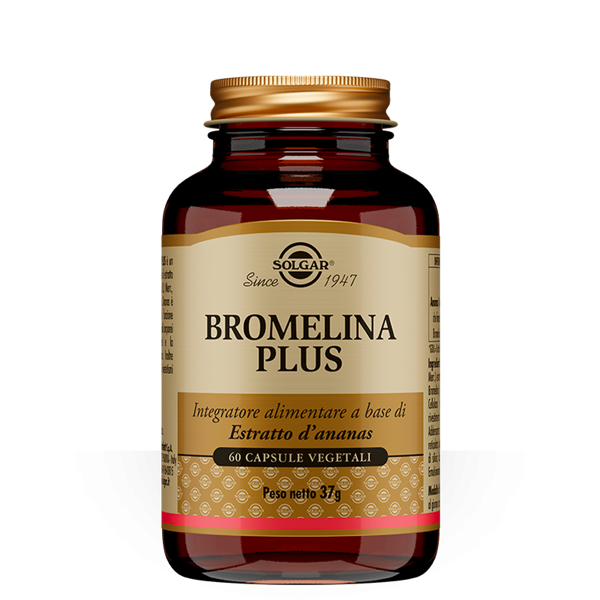 solgar bromelina plus integratore digestione 60 capsule