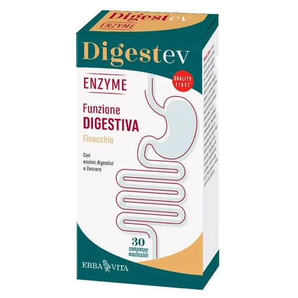 erba vita digest ev enzyme integratore funzione digestiva 30 compresse