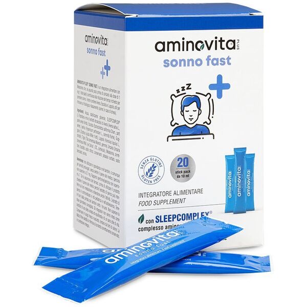 promopharma aminovita plus sonno fast integratore alimentare 20 stick