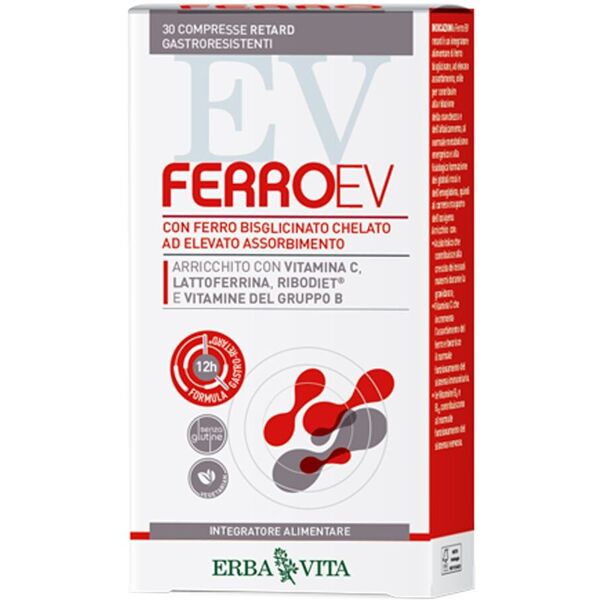 erba vita ferro ev retard integratore ferro 30 compresse